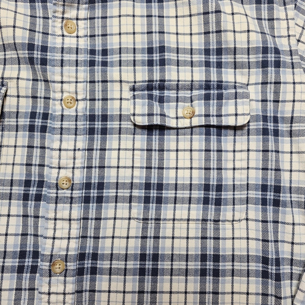 Polo Ralph Lauren Mens XXL Blue White Plaid Cotton Button Down Shirt Long Sleeve - Picture 12 of 16